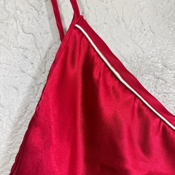 Vtg 90s Anne Stuart Red Satin Chemise 2X Sleepwear‎ Lingerie Intimates Nightgown - Picture 4 of 10